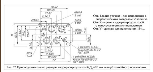 Гидравлическая монтажная плита Р203-монтаж снизу, Ду 20