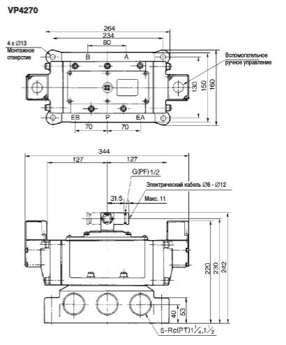 Pnevmoraspredeliteli Smc Vp4270 Razmery