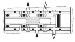 Пневмораспределители с цилиндрическим золотникомb и эластичным уплотнением