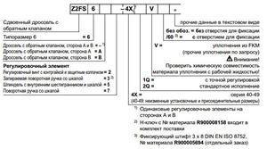 Клапан Rexroth Z2FS 6 структура условного обозначения 