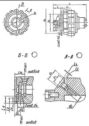 Схема присоединения Гидромоторов МРФ 