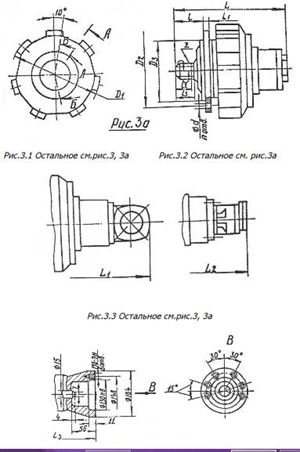 Схема присоединительных размеров Гидромоторов МРФ 